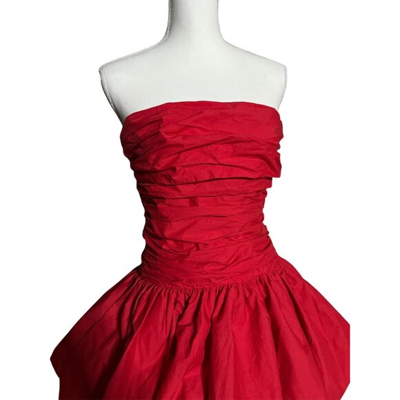 Lovers + Friends Abigail Mini Dress in Red Small New Womens Strapless - Picture 5 of 10